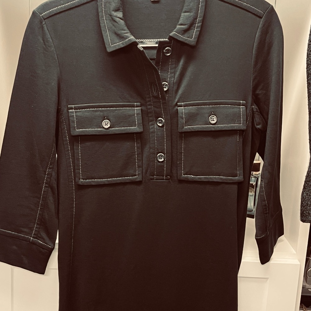 Black Button-Up Dress